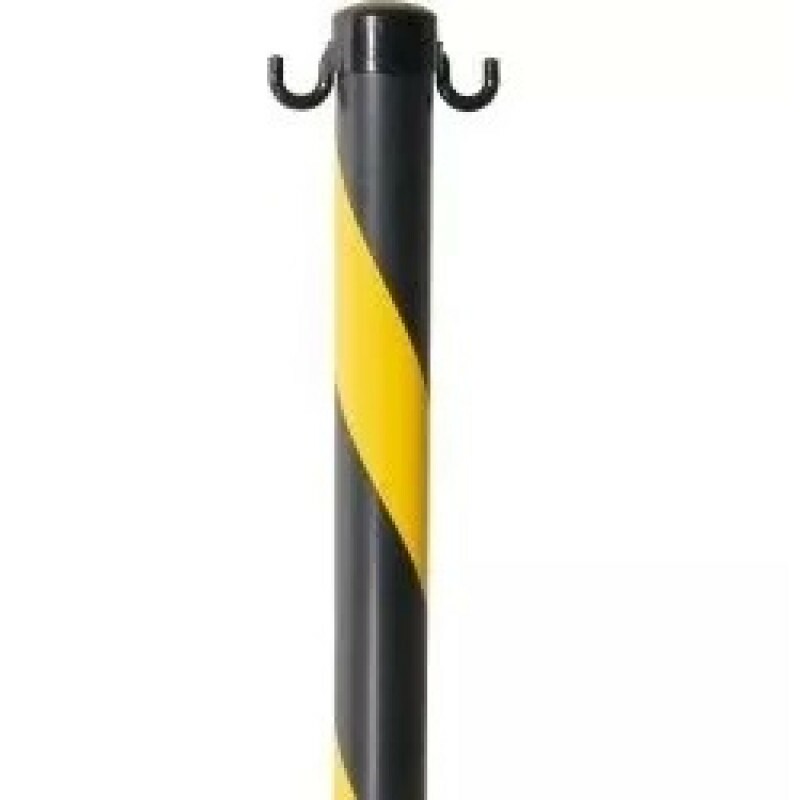 Pedestal Plástico Zebrado Preto/Amarelo 90CM