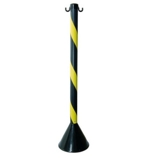 Pedestal Plástico Zebrado Preto/Amarelo 90CM 