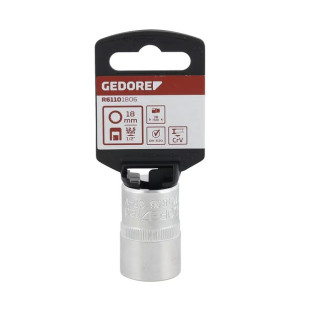 Soquete Estriado 1/2 18mm Gedore Red