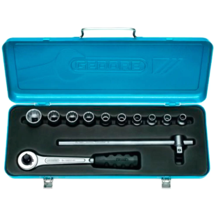 Jogo Chave Soquete Estriado 1/2 10 a 22mm 19NM 12 Peças Gedore