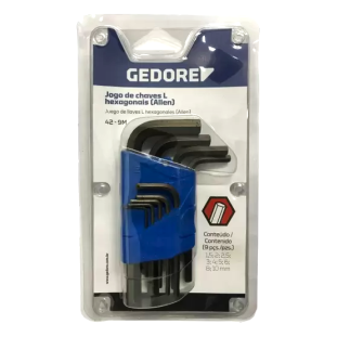 Jogo Chave Allen Curta 1,5 a 10mm 42/9m Gedore