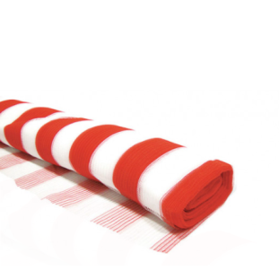 Tela Tapume Sinalização 1,20 X 50m Laranja/ Branco Valeplast