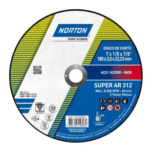 Disco Corte 7" 3,0Mm Ar 312 Norton