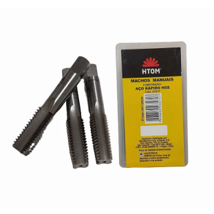 Jogo Macho Manual Ar M08 x 1,25  3 peças Htom