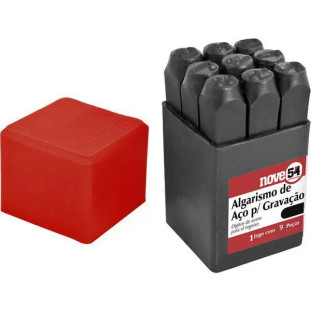 Punção Numérico 5,00mm com 9 peças Nove54