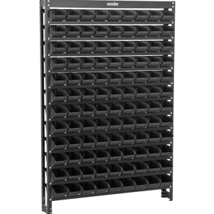 Estante Metálica com Gaveteiro 108/3 Prática Preta Vonder