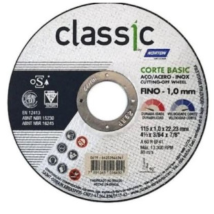 Disco Corte 4.1/2" Fino 1.0Mm Ar 102 Basic Norton
