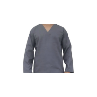 Camisa em Brim Manga Longa Cinza 