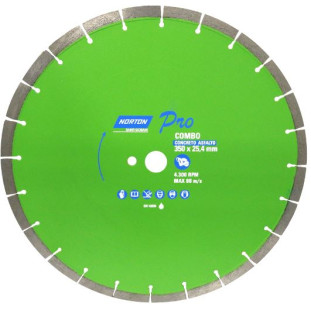 Serra Diamantada 350 x 25,4Mm Asfalto/Concreto Norton