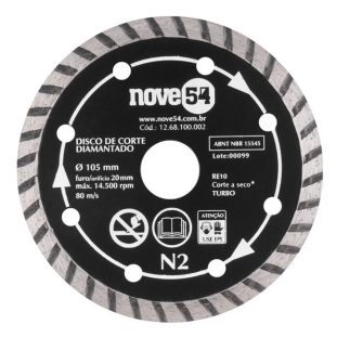 Disco Diamantado 110mm Turbo Nove54