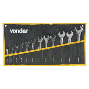 Jogo Chave Fixa 6 A 32mm 12 Peças Vonder