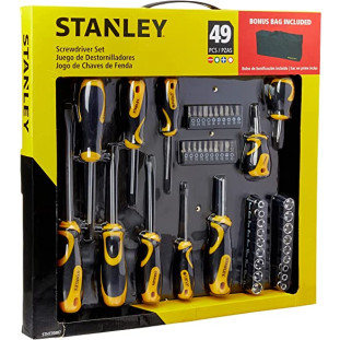 Jogo Chave Fenda Phillips Soquetes 49 Peças Stanley