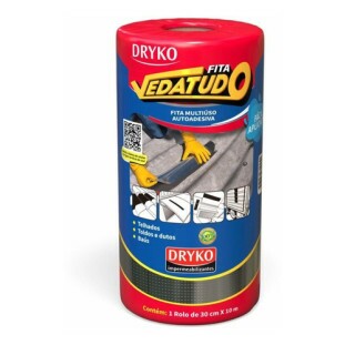 Manta Aluminizada  30cm x 10m Veda Tudo Dryko