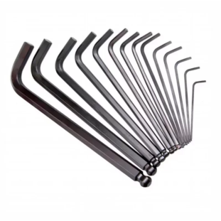 Jogo de Chave Allen Longa 1/16 a 9/16 Abaulada 14 peças Gedore 