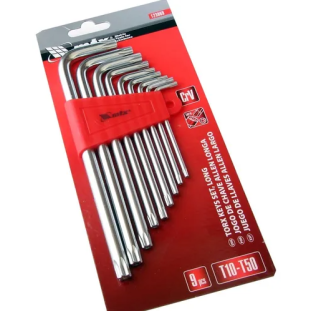 Jogo Chave Torx Longa T10 a T50 9 Peças MTX