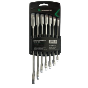 Jogo de Chave Combinada 8 a 19mm com Catraca Carbografite 