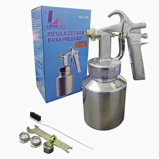 Pistola Pintura Ar Direto Alumínio 1000ml Lotus