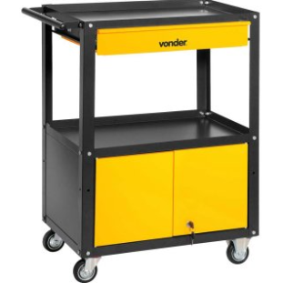 Carro para Ferramentas Desmontável Grafite/Amarelo com 1 Gaveta Vonder