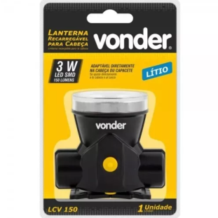 Lanterna de Led para Cabeça Recarregável LCV 150 Vonder