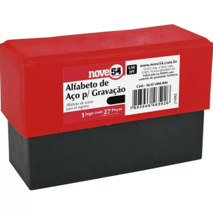 Jogo Punção Alfabeto 6,0mm 27 peças Nove54