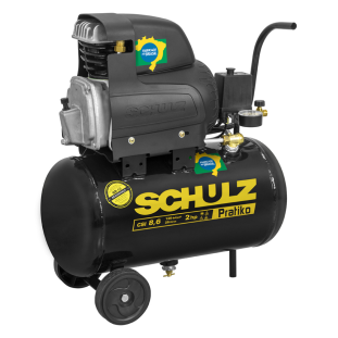 Compressor Ar 25L 8,6 2Hp Mono Pratic Air Schulz