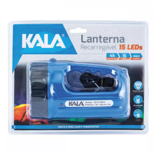 Lanterna Recarregável 15 LEDs Bivolt Kala