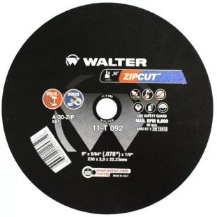 Disco de Corte 9  1,0mm Aço Inox Zipcut 11T092 Walter 