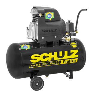 Compressor Ar 50L CSI 8,6 2HP Mono. Pratic Air Schulz