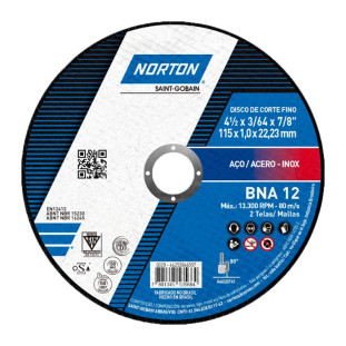 Disco Corte 4.1/2" Fino 1.0Mm Bna12 Norton