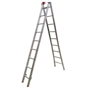 Escada Alumínio Extensiva 18 Degraus 2x9 Botafogo