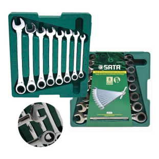 Jogo Chave Combinada Com Catraca 8 A 19Mm Sata 