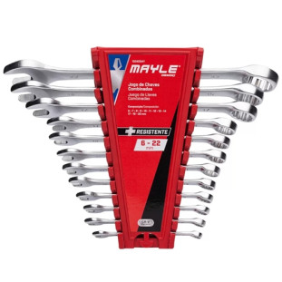 Jogo Chave Combinada 6 A 22Mm 12 Peças Mayle 