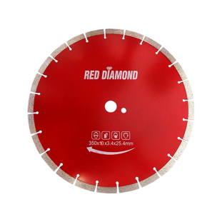 Serra Diamantada 350 x 25,4Mm Asfalto e Concreto Red Diamond