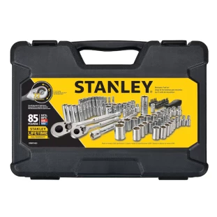Jogo de Chave Soquete Encaixe em MM e POL com 85 Peças Stanley