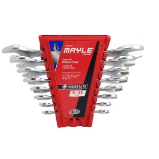 Jogo Chave Fixa 6 A 22Mm  8 Peças Mayle