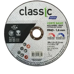 Disco Corte 7" 1,6Mm  Ar 102 Basic Norton