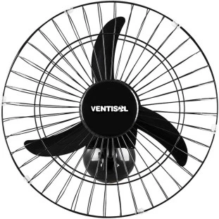 Ventilador 50Cm Parede Preto Bivolt Ventisol