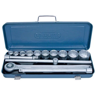 Jogo Chave Soquete Estriado 3/4"  22 A 50Mm 14 Peças Gedore 