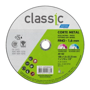 Disco Corte 7" 1,6Mm Ar 102 Classic Norton
