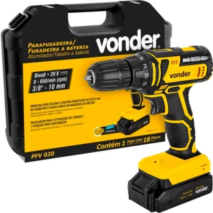 Furadeira Parafusadeira 2Bat 20V Bivolt PFV020 Vonder