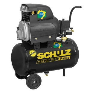 Compressor Ar 25L 8,6 2Hp Mono Pratic Air Schulz