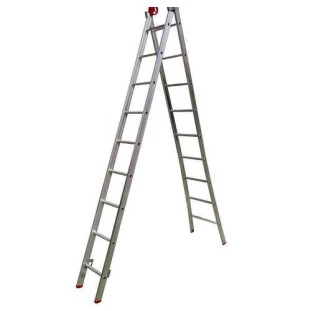 Escada Alumínio Extensiva 18 Degraus 2x9 Botafogo