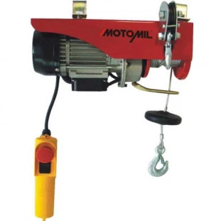 Talha Elétrica Coluna 100 - 200Kg Cabo 12Mts 127V Motomil  