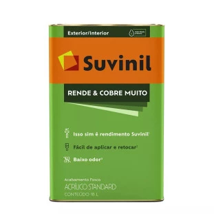 Tinta Acrílica 18L Branco Rende Cobre Muito Suvinil 